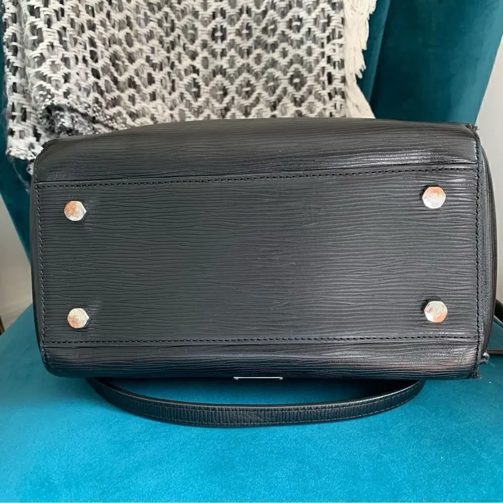 REBECCA MINKOFF BLACK LEATHER SATCHEL BAG
